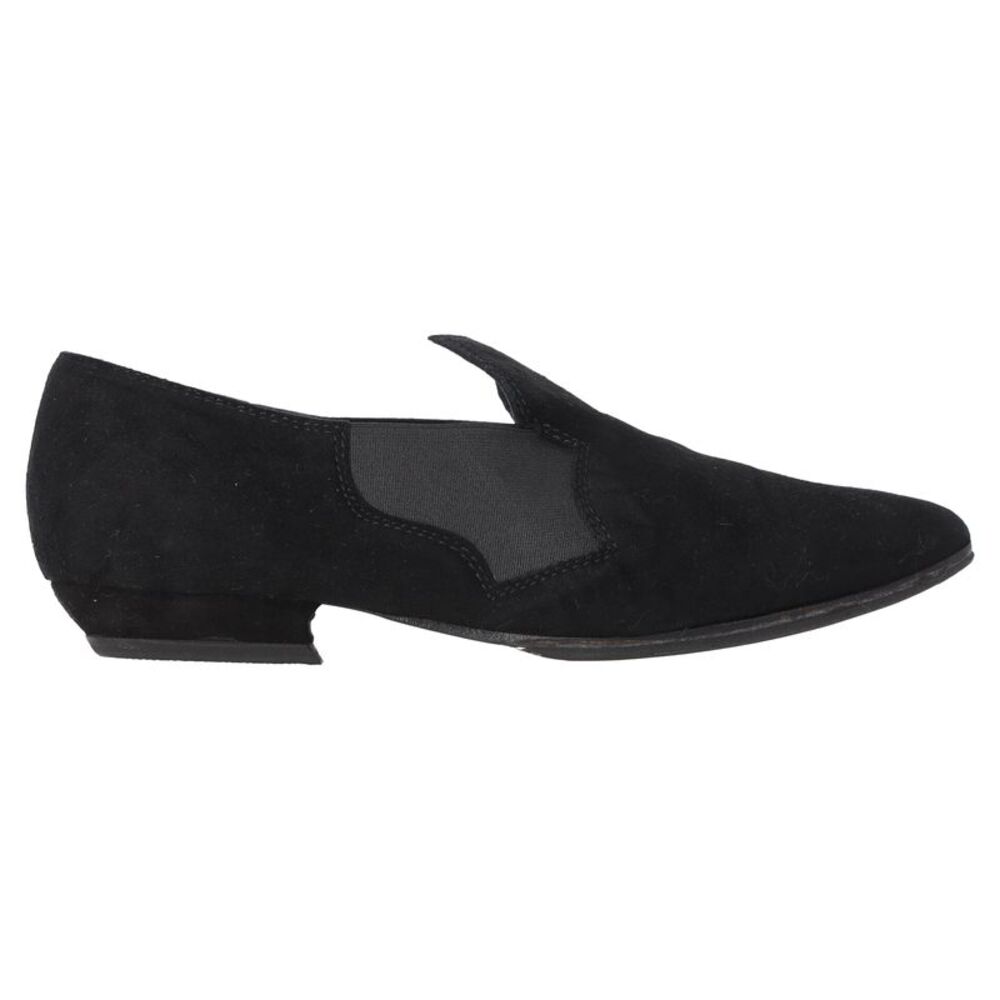 Acne Studios Pointed-Toe Slip-On Loafers in Black Suede